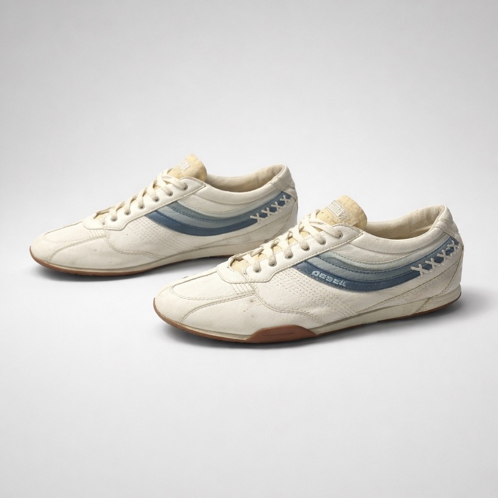 Diesel Parandy Mens White Leather Low Top Sneakers 00Y366‎ PR087 H0157 Size 11